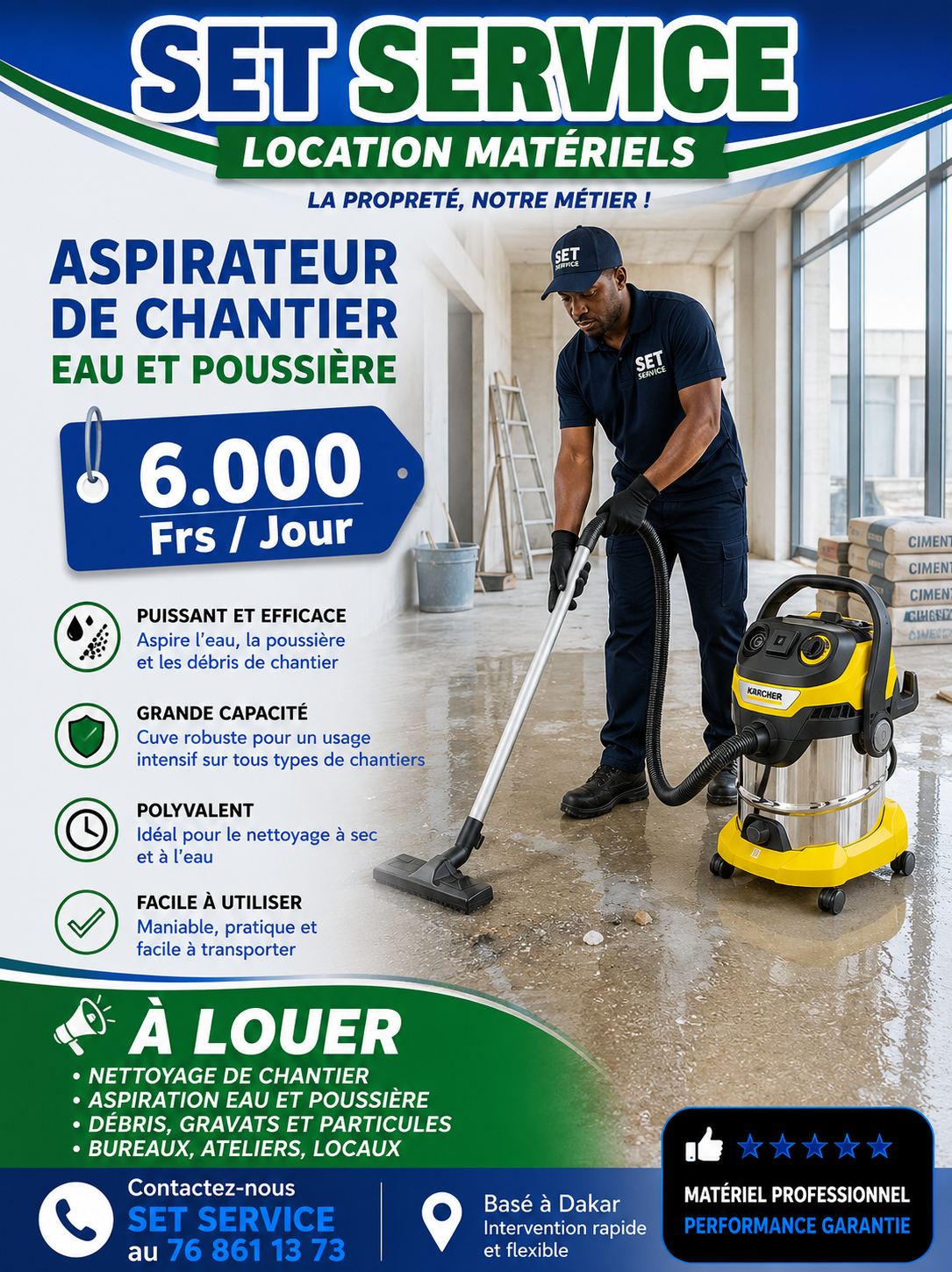 Location aspirateur-eau-poussiere au S�n�gal Dakar Thi�s Mbour Saly