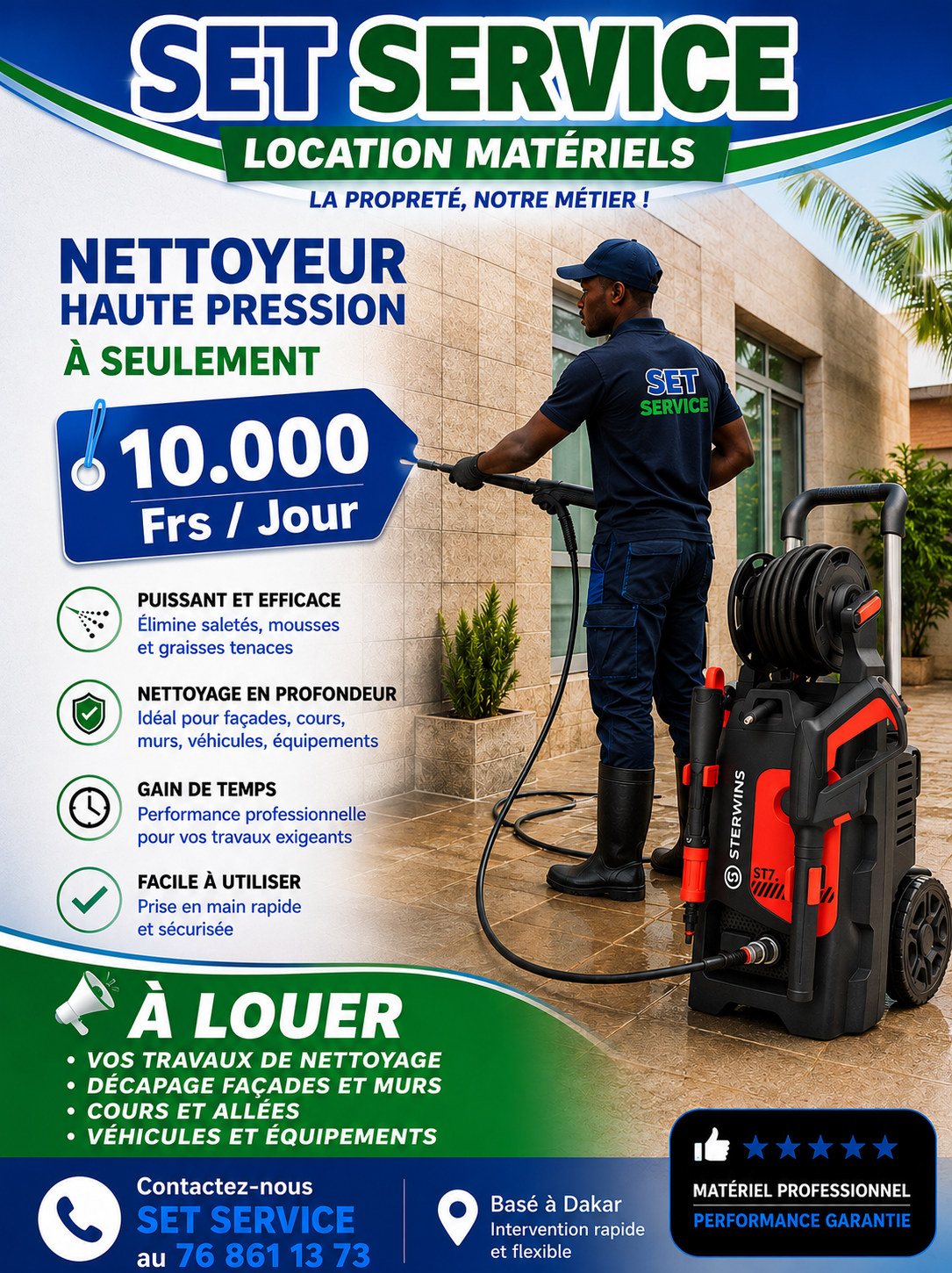 Location karcher nettoyeur haute pression  au S�n�gal Dakar Thi�s Mbour Saly